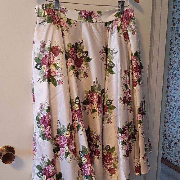 Elderflower 1950s Floral Swing Skirt, XL, NWT - Picture 3 of 11